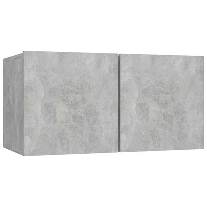 Hanging TV Cabinets 2 pcs Concrete Grey 60x30x30 cm