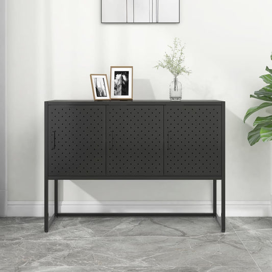 335868 vidaXL Sideboard Black 105x35x75 cm Steel