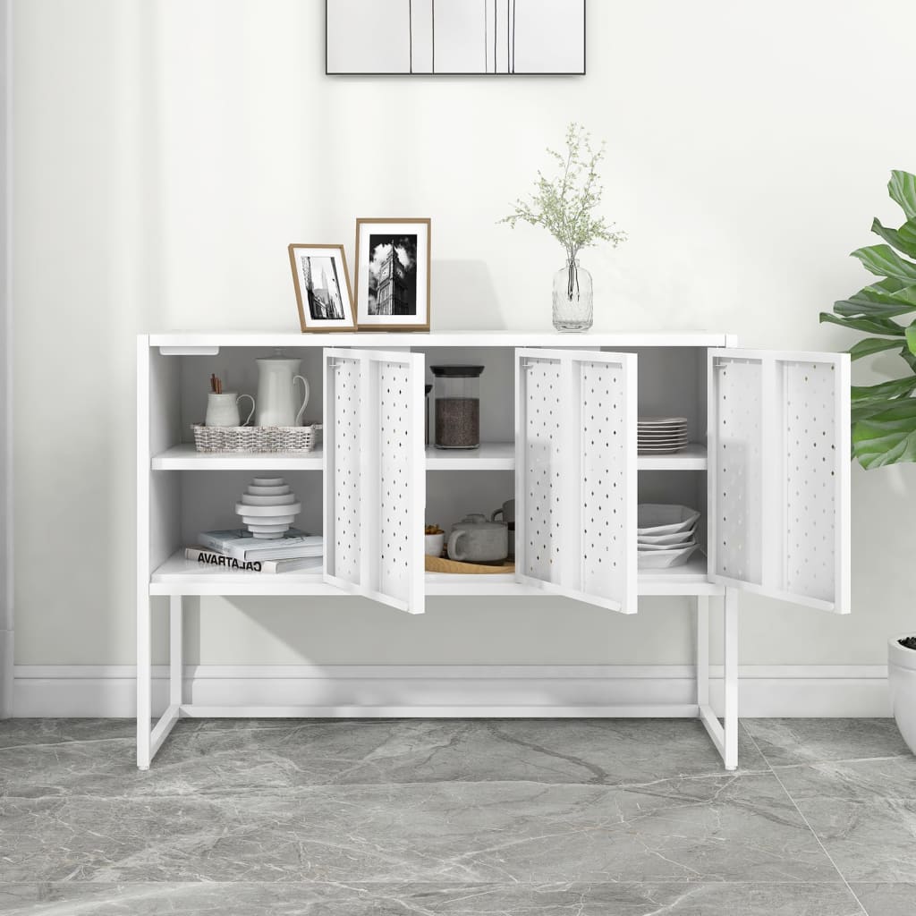 Sideboard White 41.3"x13.8"x29.5" Steel