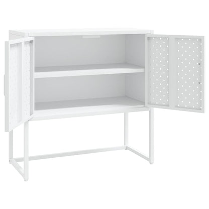 Sideboard White 29.5"x13.8"x29.5" Steel