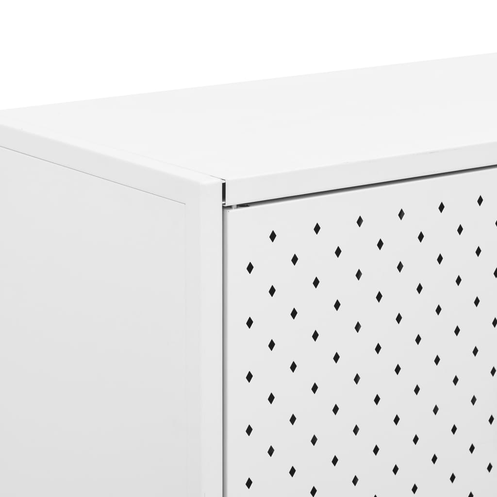 Sideboard White 29.5"x13.8"x29.5" Steel