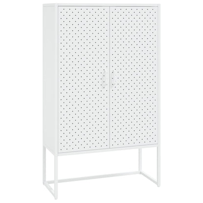 Highboard White 31.5"x13.8"x53.1" Steel