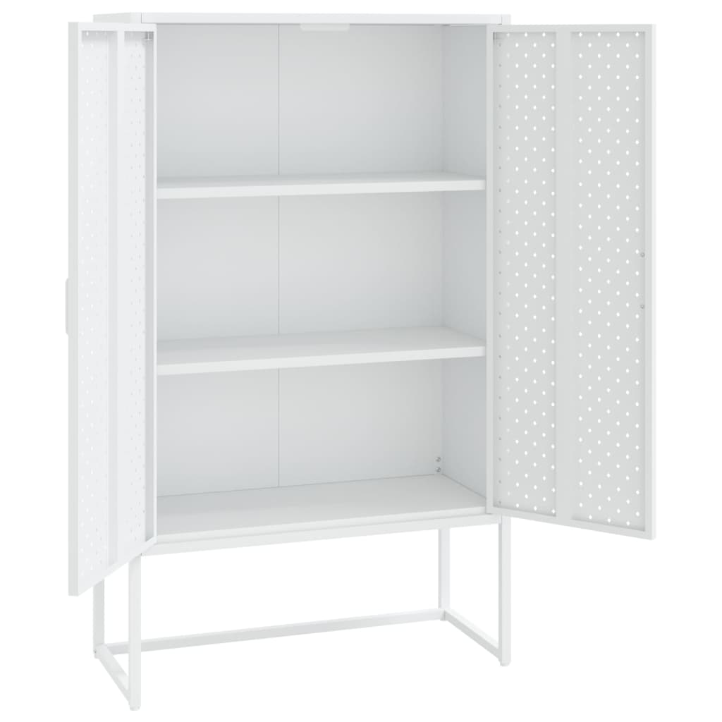 Highboard White 31.5"x13.8"x53.1" Steel