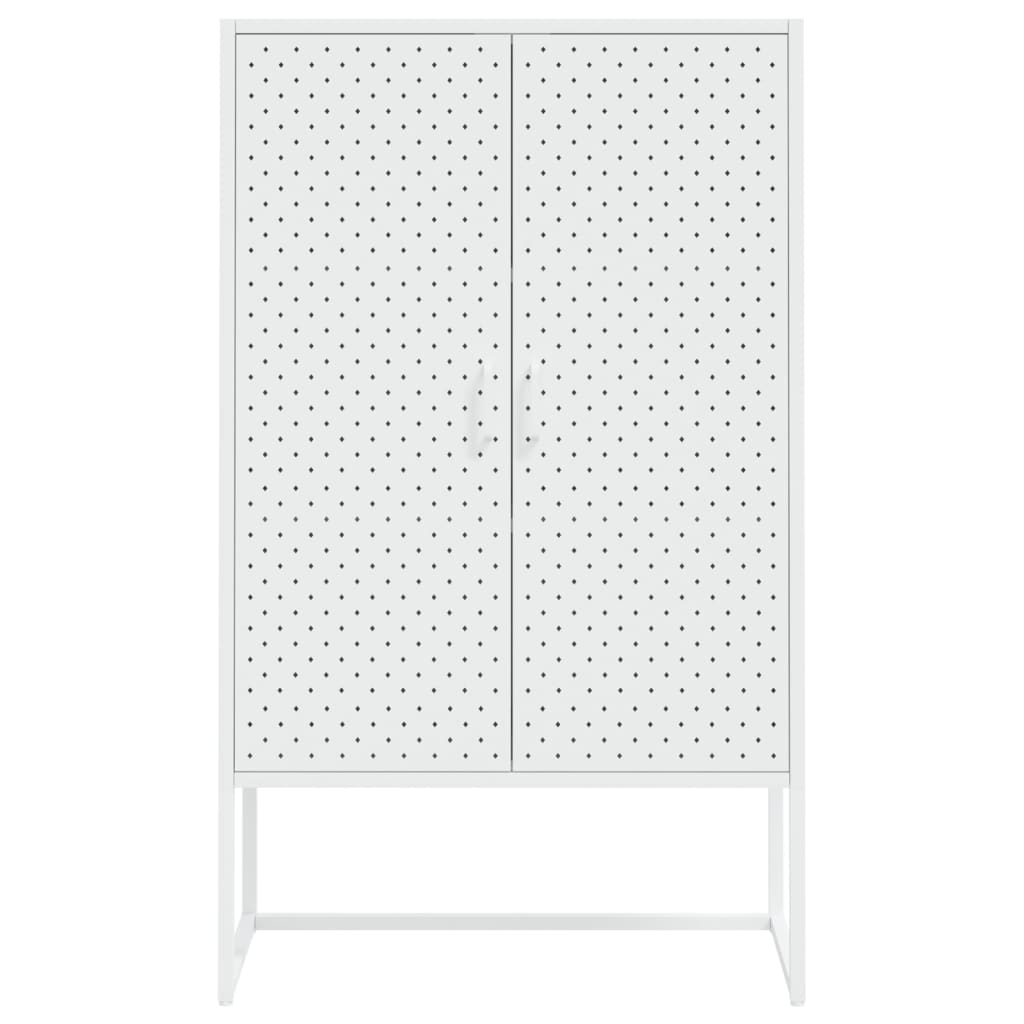 Highboard White 31.5"x13.8"x53.1" Steel