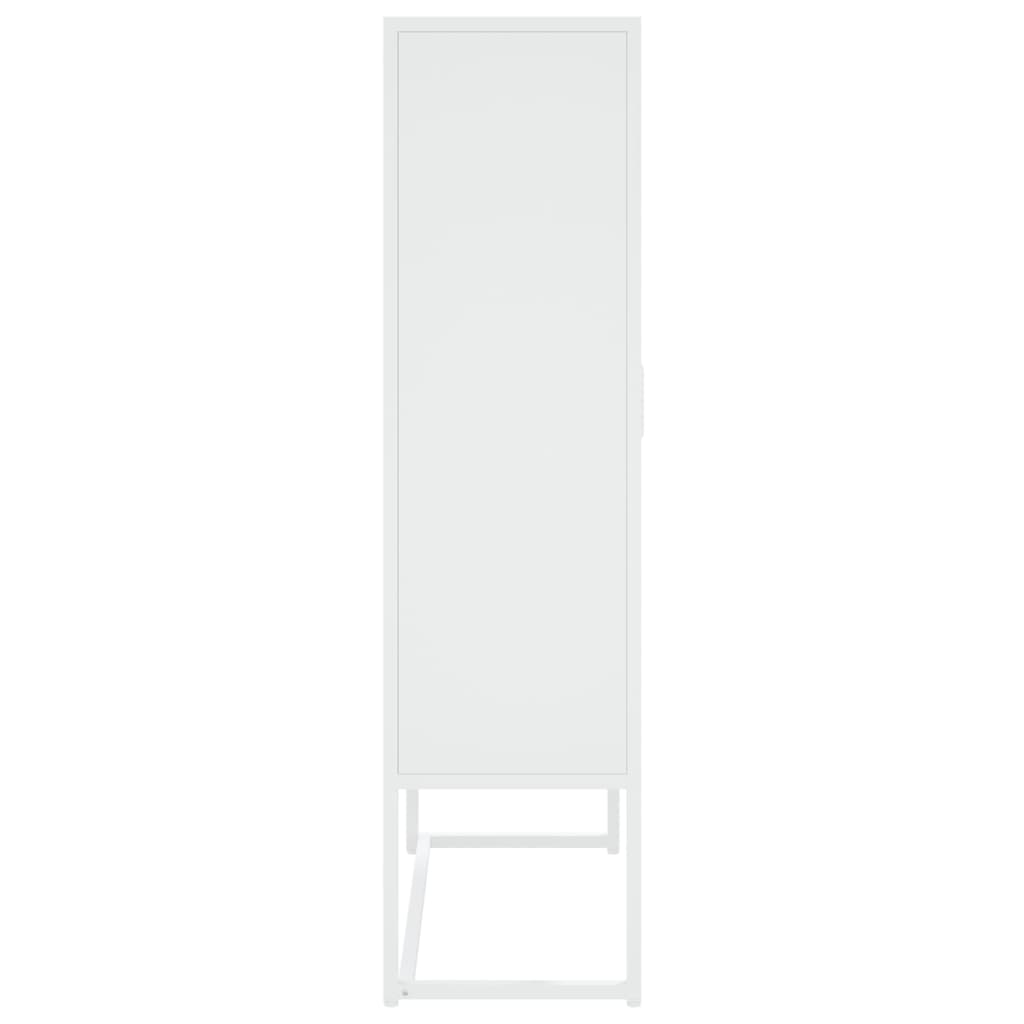 Highboard White 31.5"x13.8"x53.1" Steel
