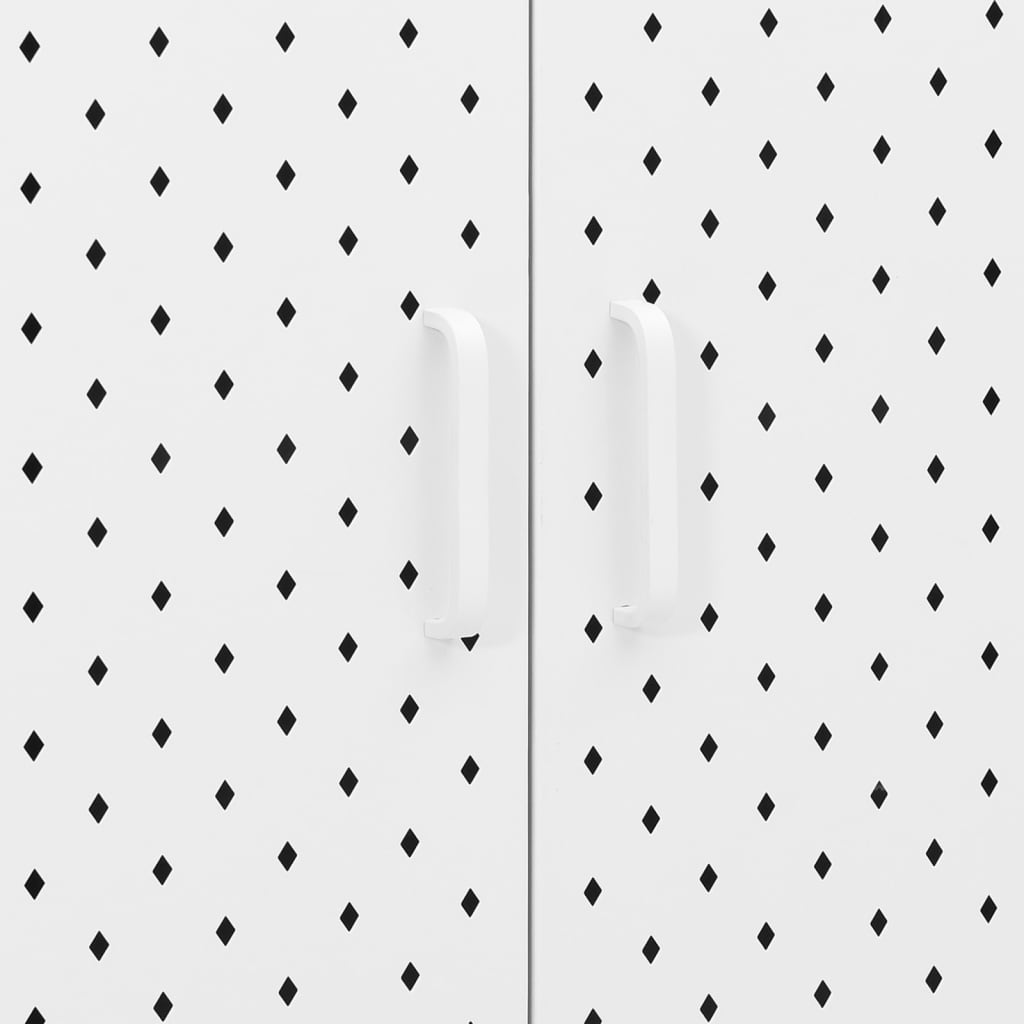 Highboard White 31.5"x13.8"x53.1" Steel