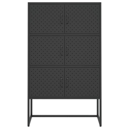 Highboard Black 80x35x135 cm Steel