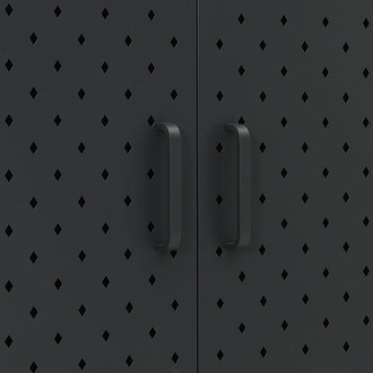 Highboard Black 80x35x135 cm Steel