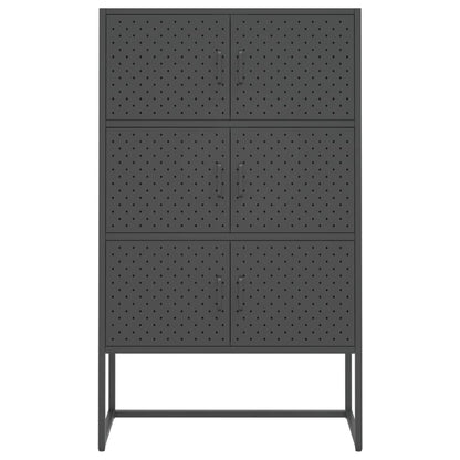 vidaXL Highboard Anthracite Steel Adjustable Feet Highboard