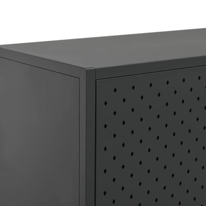 vidaXL Highboard Anthracite Steel Adjustable Feet Highboard