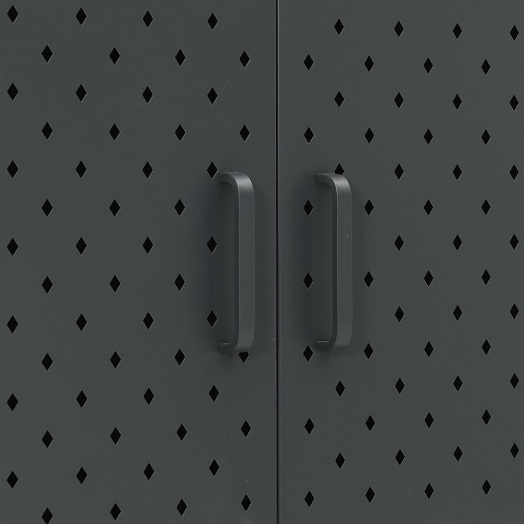 vidaXL Highboard Anthracite Steel Adjustable Feet Highboard