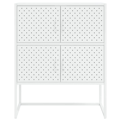Highboard White 80x35x100 cm Steel