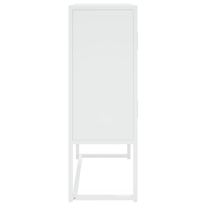 Highboard White 80x35x100 cm Steel