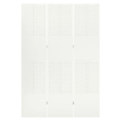 3-Panel Room Divider White 47.2"x70.9" Steel