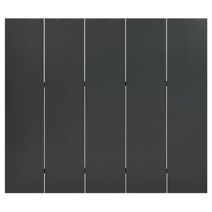 5-Panel Room Divider Anthracite 78.7"x70.9" Steel