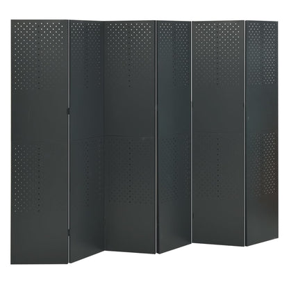 6-Panel Room Divider Anthracite 94.5"x70.9" Steel