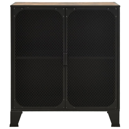 Storage Cabinet Rustic Brown 28.3"x14.2"x32.3" Metal and MDF