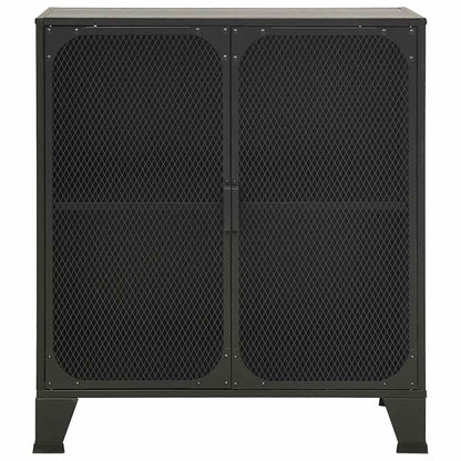 Storage Cabinet Grey 72x36x82 cm Metal and MDF