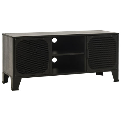 TV Cabinet Grey MDF 41.3 in TV Cabinet Rectangular Industrial