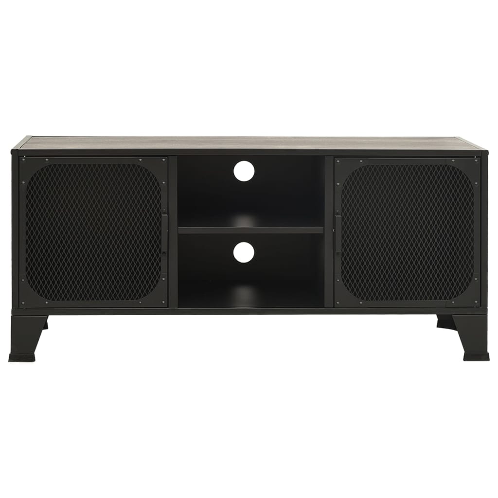 TV Cabinet Grey MDF 41.3 in TV Cabinet Rectangular Industrial