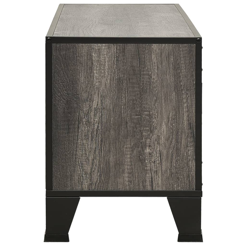 TV Cabinet Grey MDF 41.3 in TV Cabinet Rectangular Industrial