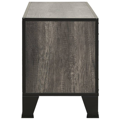 TV Cabinet Grey MDF 41.3 in TV Cabinet Rectangular Industrial
