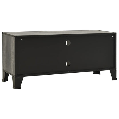 TV Cabinet Grey MDF 41.3 in TV Cabinet Rectangular Industrial