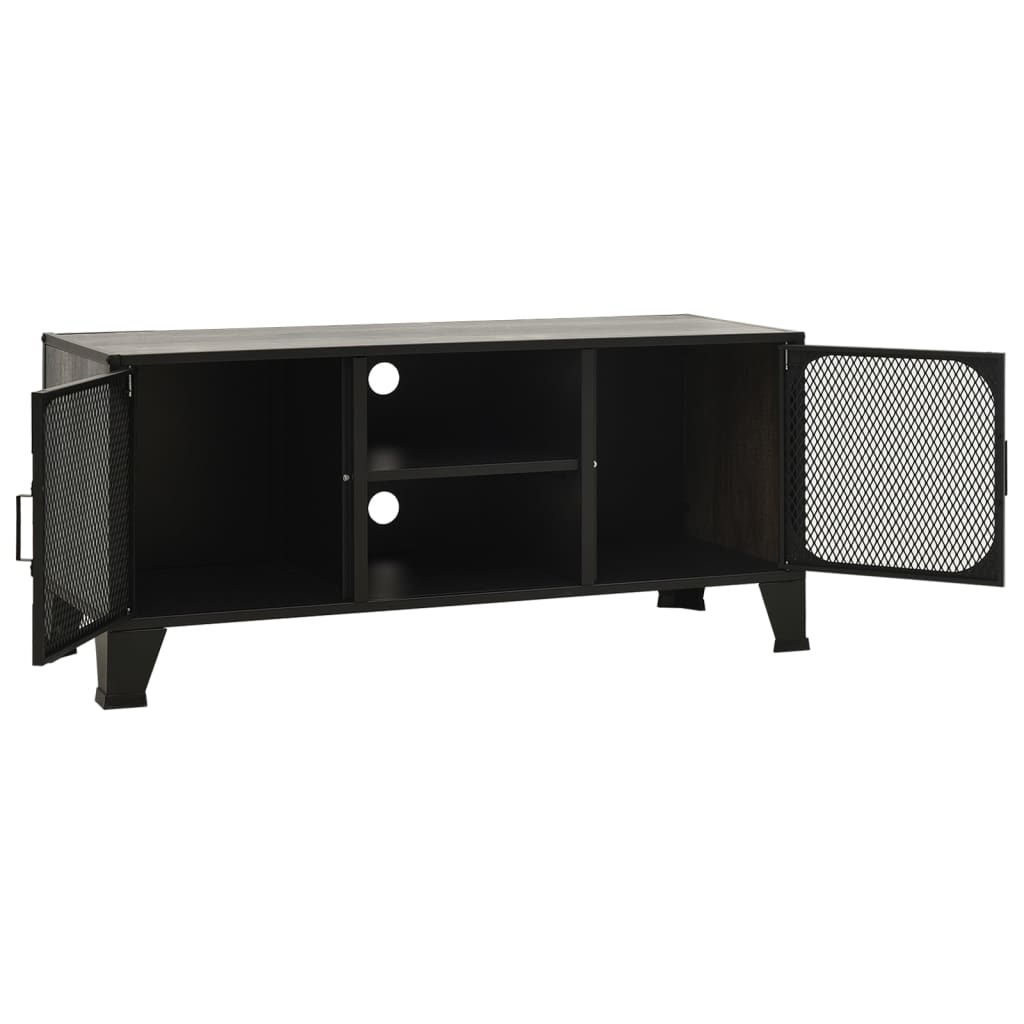 TV Cabinet Grey MDF 41.3 in TV Cabinet Rectangular Industrial