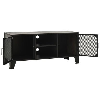TV Cabinet Grey MDF 41.3 in TV Cabinet Rectangular Industrial