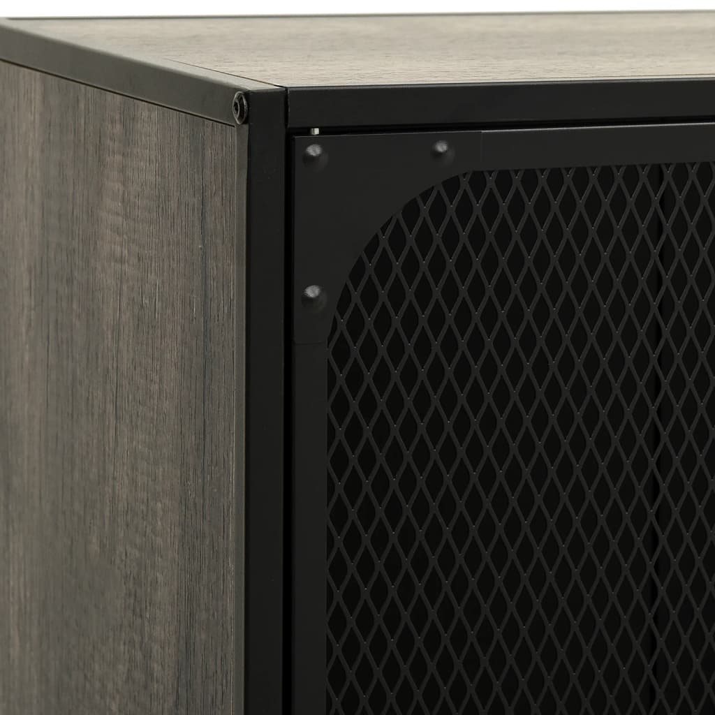 TV Cabinet Grey MDF 41.3 in TV Cabinet Rectangular Industrial