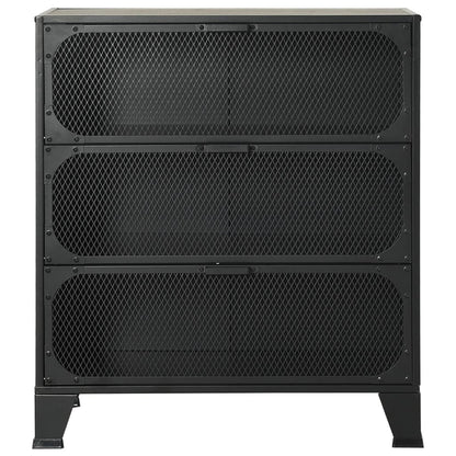 Storage Cabinet Gray 28.3"x14.2"x32.3" Metal and MDF