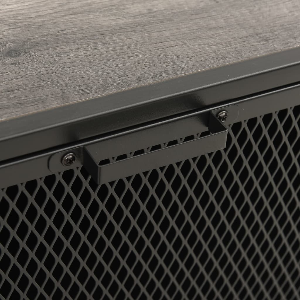 Storage Cabinet Gray 28.3"x14.2"x32.3" Metal and MDF