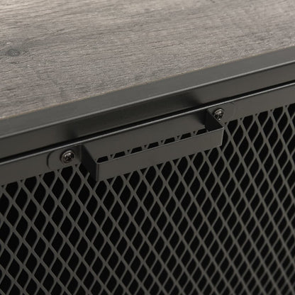 Storage Cabinet Gray 28.3"x14.2"x32.3" Metal and MDF