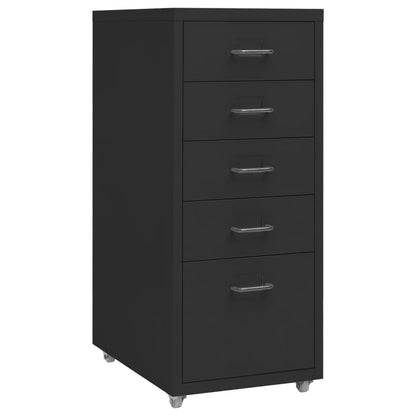 Mobile File Cabinet | Black | Metal | Medium | Mobile File Cabinet