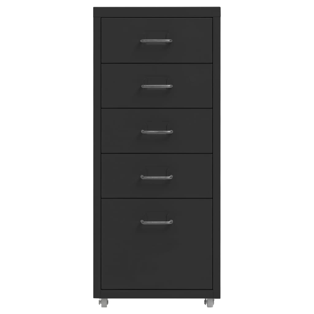 Mobile File Cabinet | Black | Metal | Medium | Mobile File Cabinet