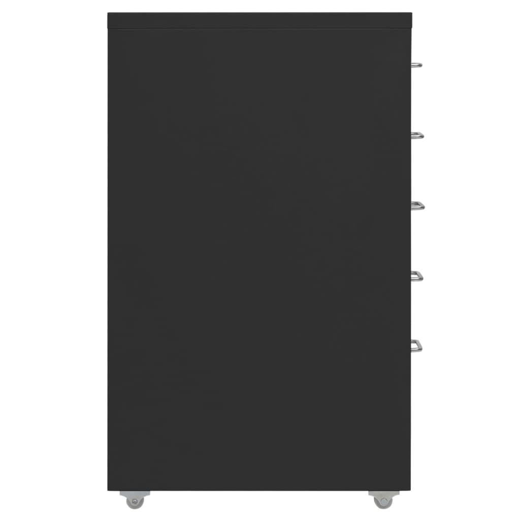 Mobile File Cabinet | Black | Metal | Medium | Mobile File Cabinet