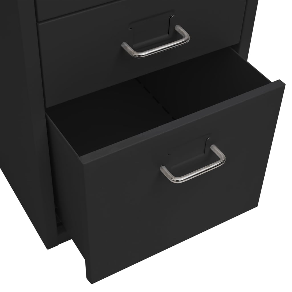 Mobile File Cabinet | Black | Metal | Medium | Mobile File Cabinet