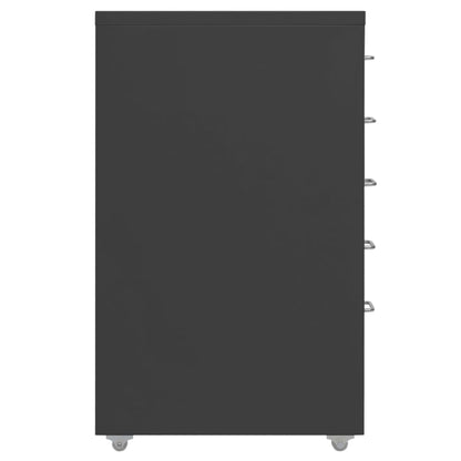 Mobile File Cabinet | Anthracite | Metal | 28 x 41 x 69 cm