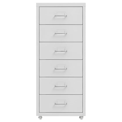 Mobile File Cabinet Grey 28x41x69 cm Metal