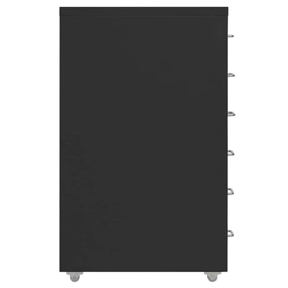 Mobile File Cabinet | Black | Metal | Medium | Mobile File Cabinet