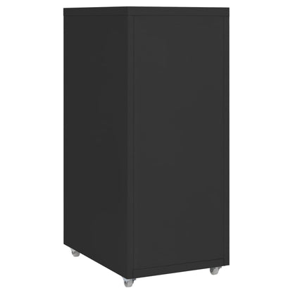 Mobile File Cabinet | Black | Metal | Medium | Mobile File Cabinet