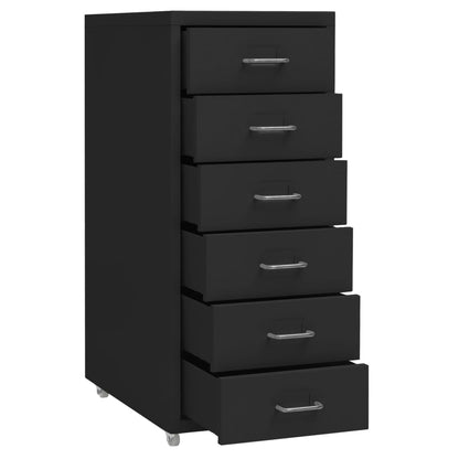 Mobile File Cabinet | Black | Metal | Medium | Mobile File Cabinet