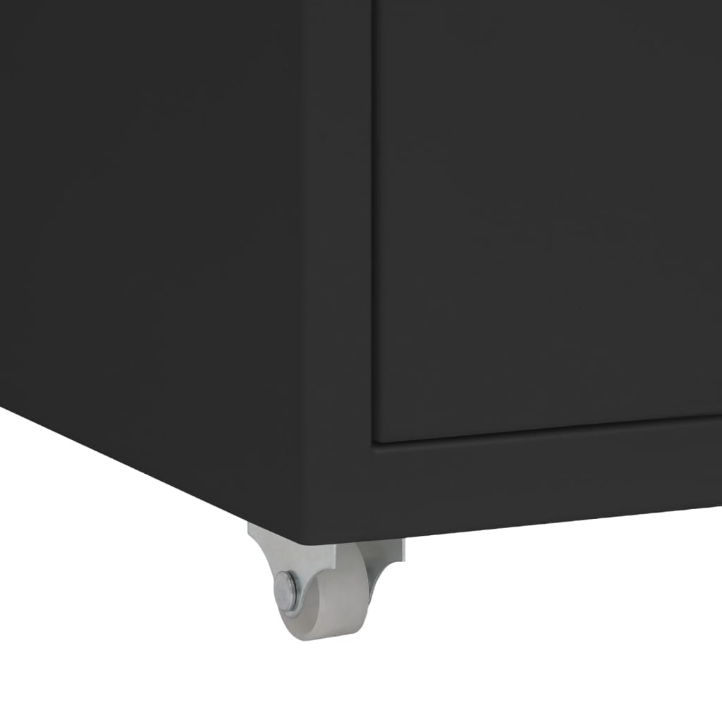 Mobile File Cabinet | Black | Metal | Medium | Mobile File Cabinet