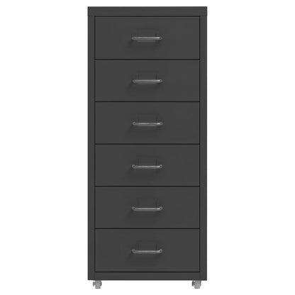 Mobile File Cabinet | Anthracite | Metal | Medium | Portable