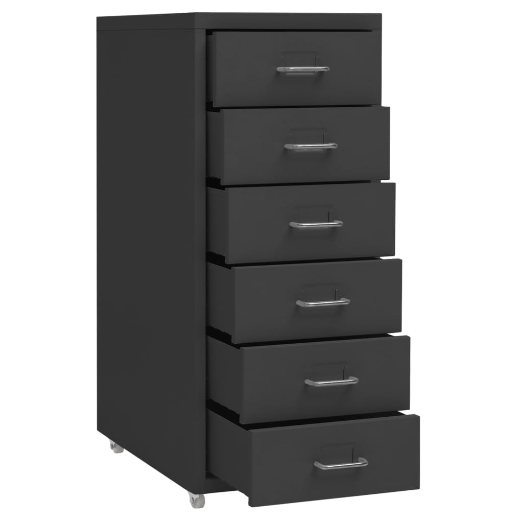 Mobile File Cabinet | Anthracite | Metal | Medium | Portable