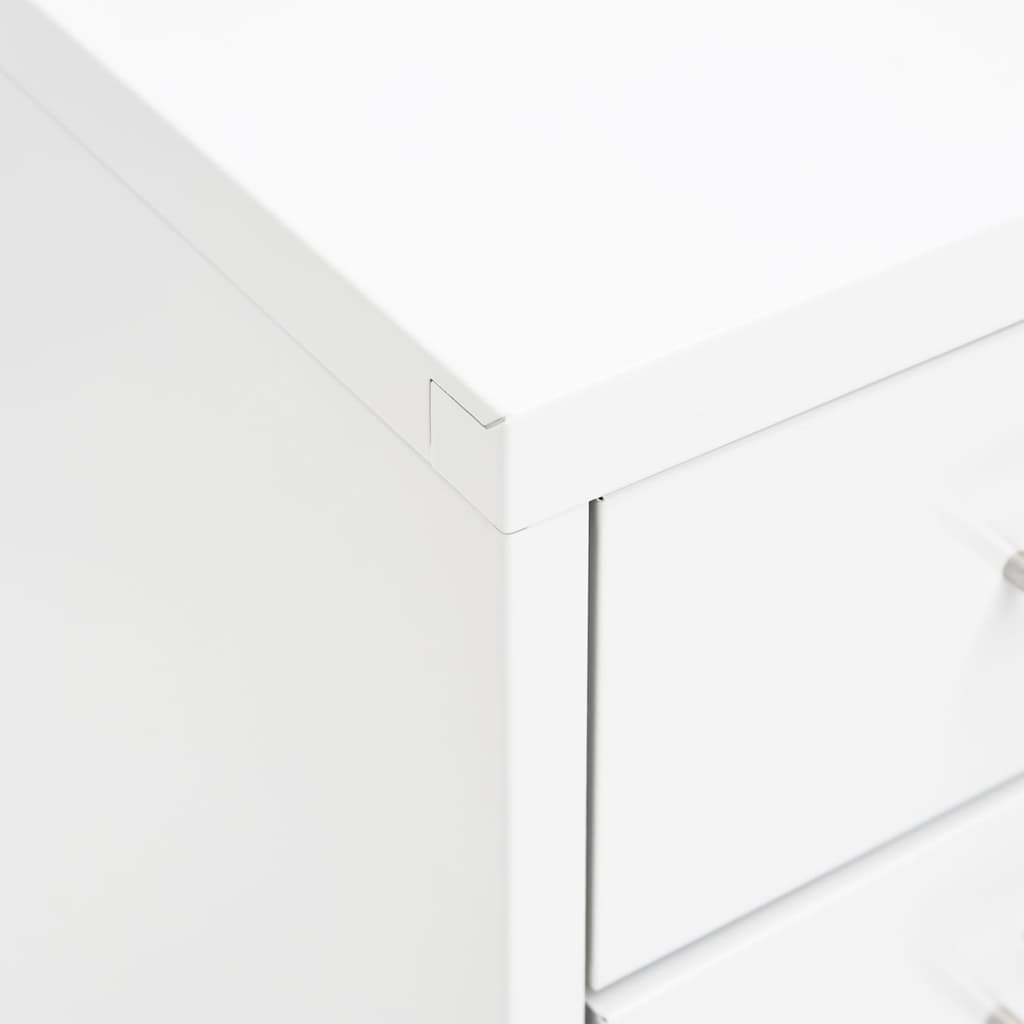 Mobile File Cabinet | White | Metal | Tall and slim | Rollable