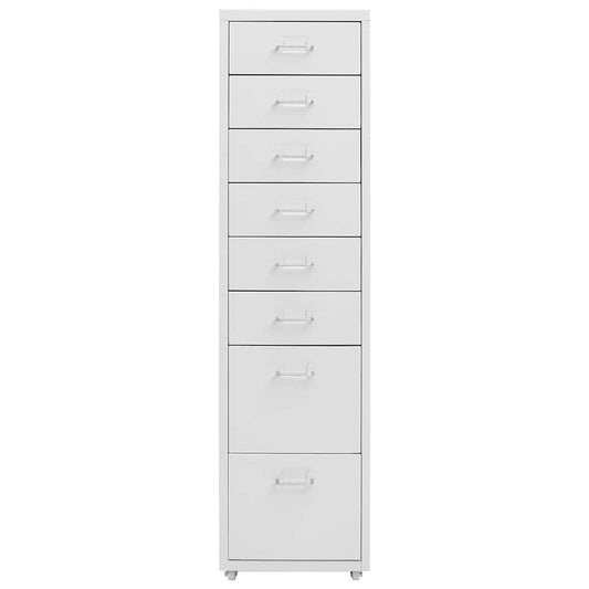 Mobile File Cabinet Grey 28x41x109 cm Metal