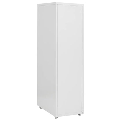 Mobile File Cabinet | Grey | Metal | 28x41x109 cm | Rollable