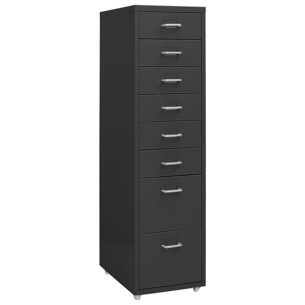 Mobile File Cabinet | Anthracite | Metal | Medium | Rollable