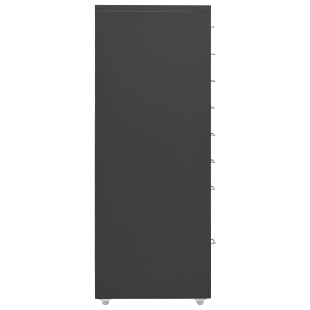 Mobile File Cabinet | Anthracite | Metal | Medium | Rollable
